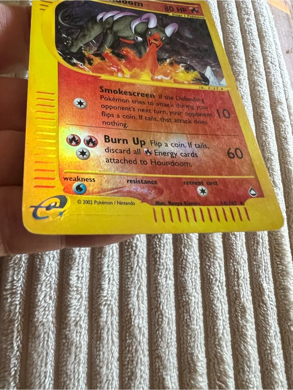 2002 RARE Houndoom Aquapolis 14/147  Reverse Holo Pokémon Card